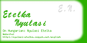 etelka nyulasi business card